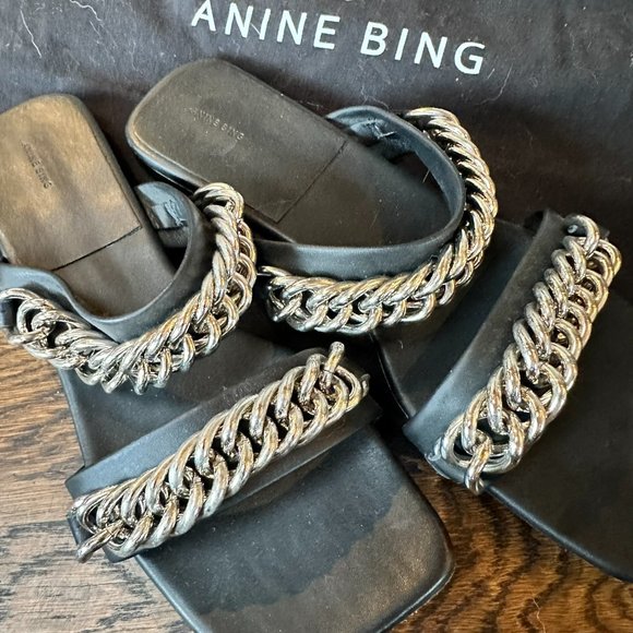 Anine Bing Tony Chain Sandals, Size 39 (US9) - Picture 7 of 9